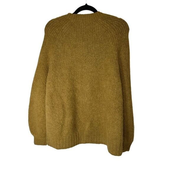 EVERLANE The Super Fuzz Alpaca Oversized Crew Neck Sweater Dijon Orange Brown S - Picture 9 of 14